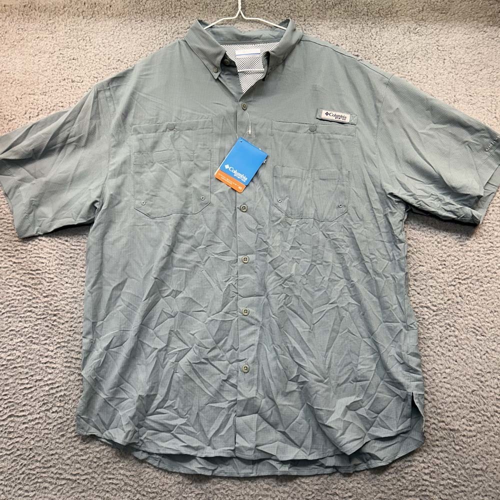 Columbia PFG Fishing Shirt Button Up Shirt Mens Large Vented Hiking NWT
